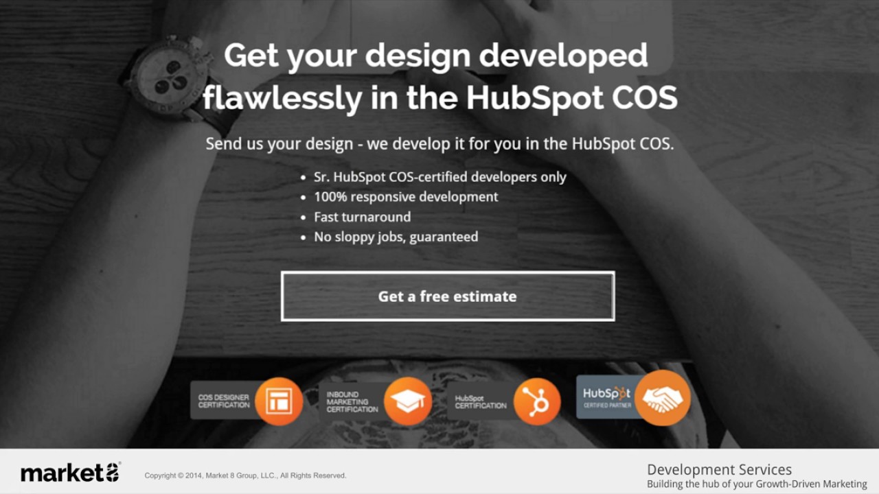 HubSpot COS Development Services   Market 8