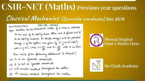 Classical Mechanics (Ignorable coordinate), CSIR UGC NET Question, Dec 2018 (Q.ID.M(NET)CM05S)