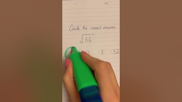 What number squared gives 64?  #math #squareroot #negativenumbers #mathshorts