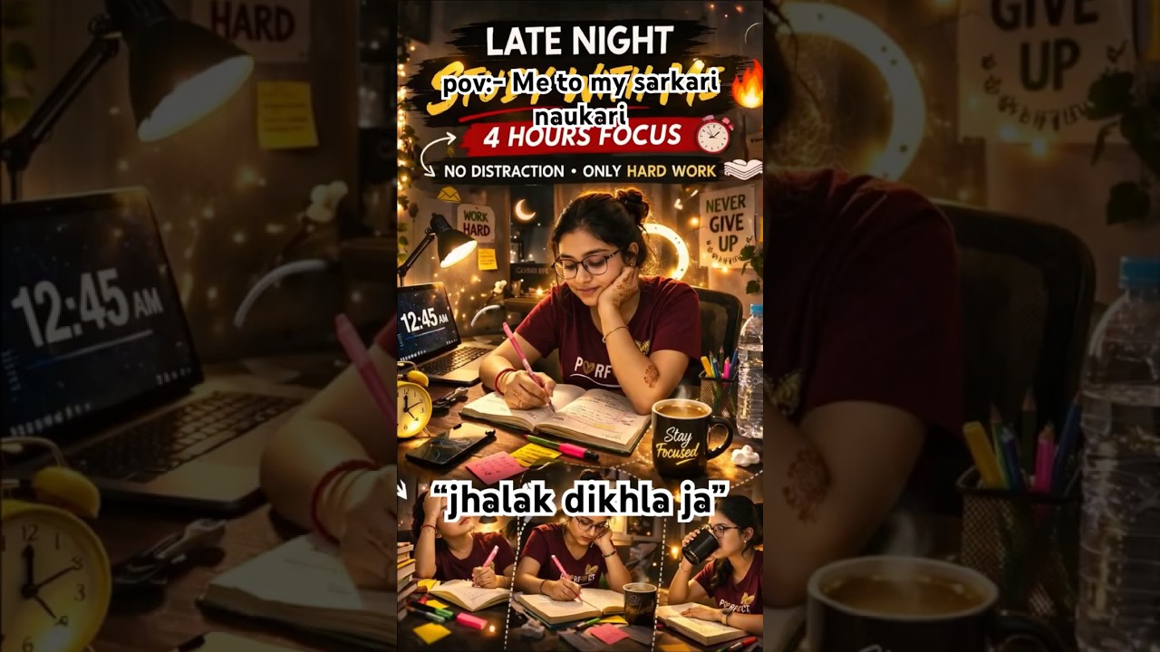 Late Night Study Routine 🌙 4 Hour Focus Session | Govt Exam Prep Motivation