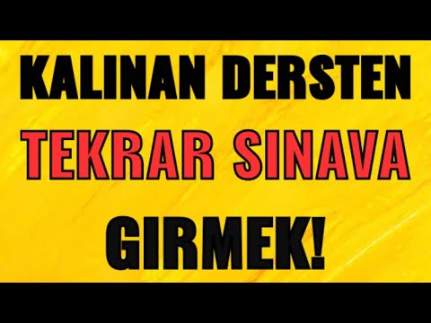 Açık Lise KALDIĞINIZ DERSİN SINAVINA GİRMEK!!