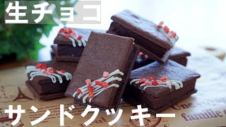 Eng SUB【Easy recipes with Prepared Pancake Mix】 How to make Raw Chocolate Sandwich Cookies🍫