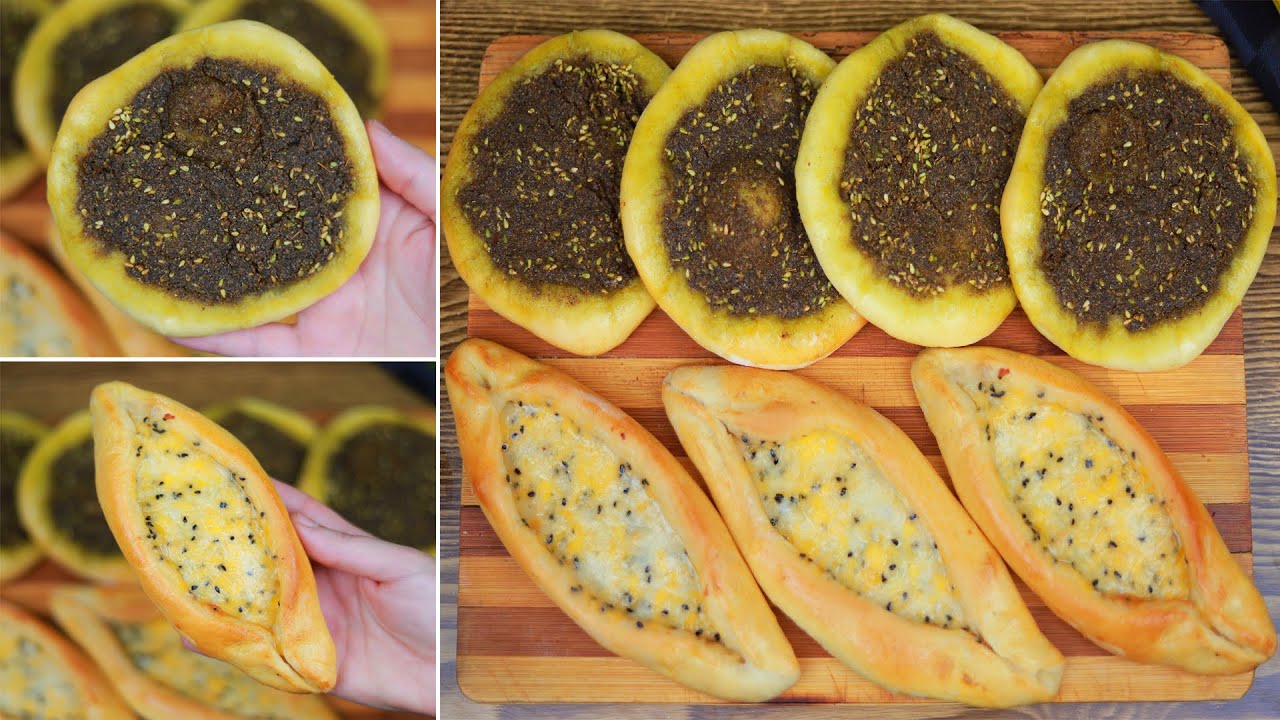 انجح عجينة مناقيش قطنيه وخطيره (زعتر وجبنة)