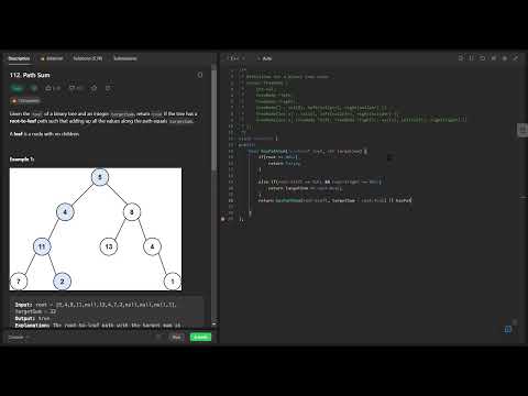 LeetCode 112. Path Sum Question with Solution