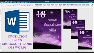 STARRY PURPLE | How to make DEBUT INVITATION in Microsoft Word (MS Word) Cassy Soriano screenshot 5