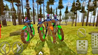 Jungle Road 5 Player Motorbike Racing Gaming Video For Us - Offroad Outlaws Online Gameplay screenshot 1