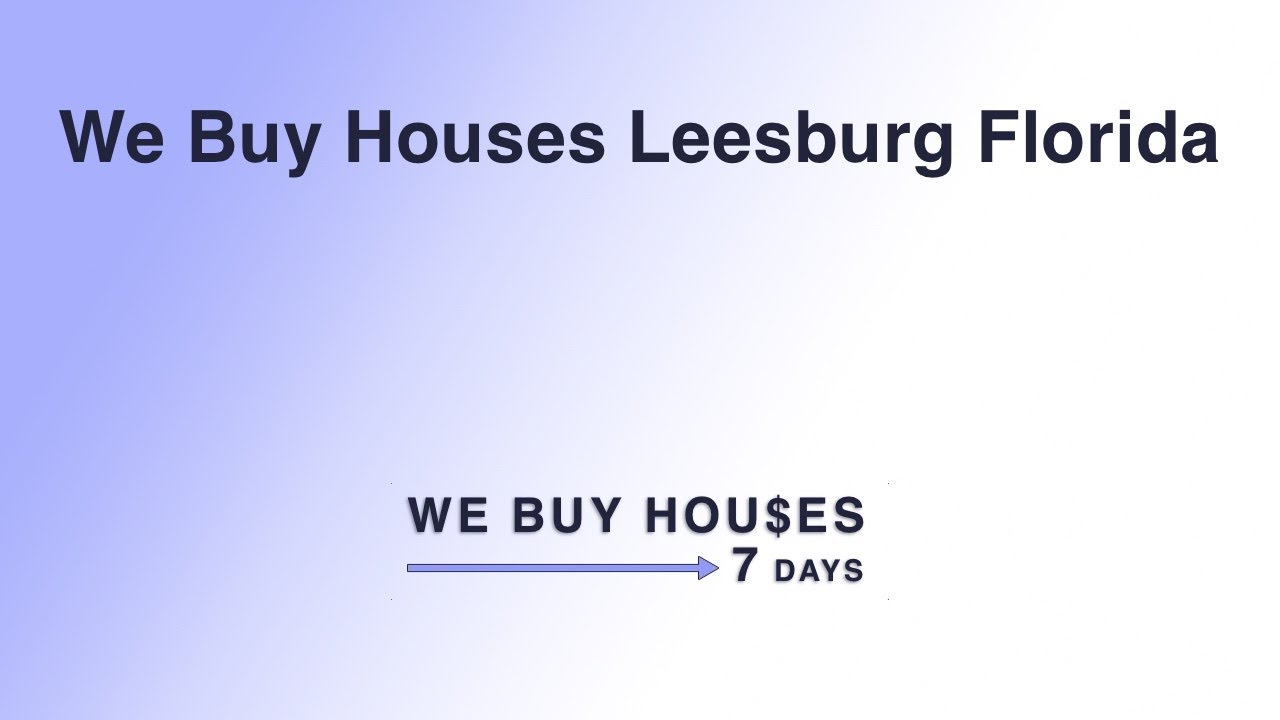 We Buy Houses Leesburg Florida (844) 9352345 YouTube