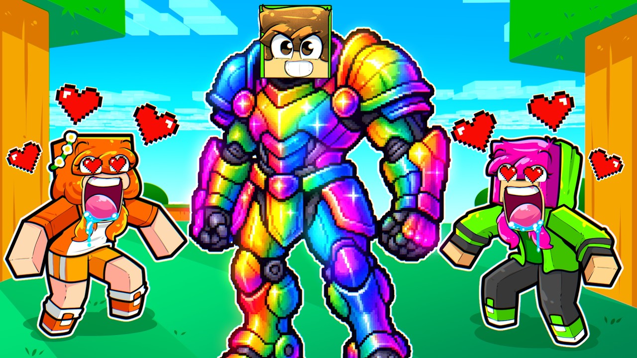 Posso FAZER ARMADURAS GIGANTES para APAIXONAR GAROTAS no Minecraft!