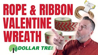 Valentines Day Jute Rope and Ribbon Wreath - Valentines DIY - Easy DIY Wreath