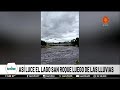 Así está el Lago San Roque en Villa Carlos Paz después de las lluvias