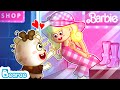 Bearees poor sister wants to become a barbie in real life  stories for kids  barbie cartoon