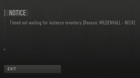Fix COD MW3 MILDENHALL - CHAFFEE Error | Solve MW3 Timed Out Waiting For Instance Inventory Error