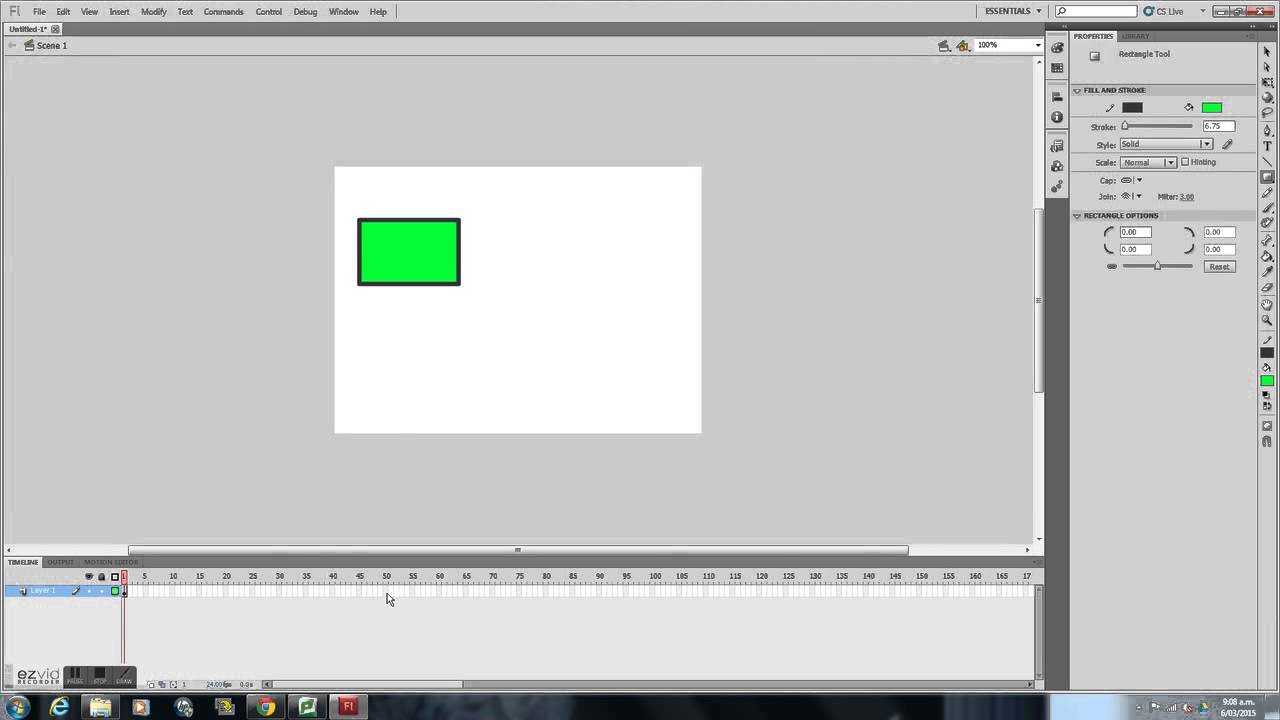 How to create a basic shape tween in Adobe Flash Professional - YouTube