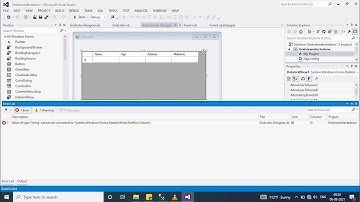 Rectify the Error -Values of string cannot converted to datagridviewtextbox column in VB.net