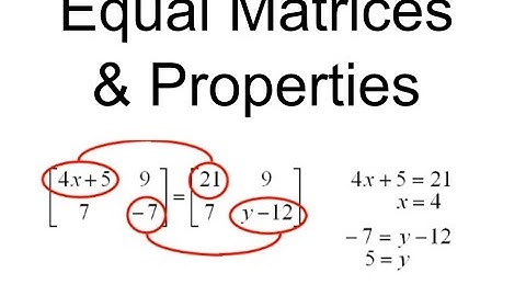 Matrix Equality and Properties