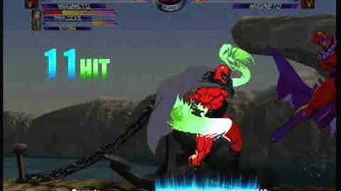 MvC2: Magneto 5 snapbacks to win