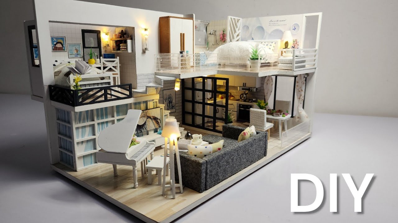Warm Sunny Villa - DIY Miniature Dollhouse Crafts - Relaxing Satisfying ...