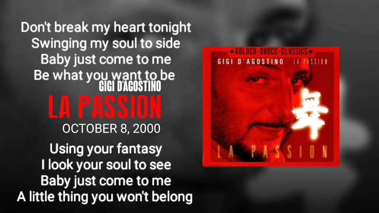 La passion Gigi D'Agostino YouTube La passion Gigi D'Agostino YouTube