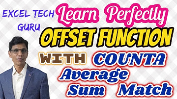 OFFSET \ Offset Function with COUNTA SUM AVERAGE MATCH