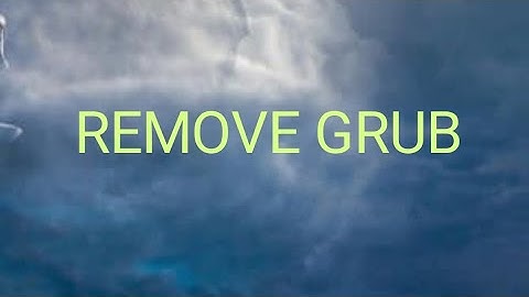 Remove Grub