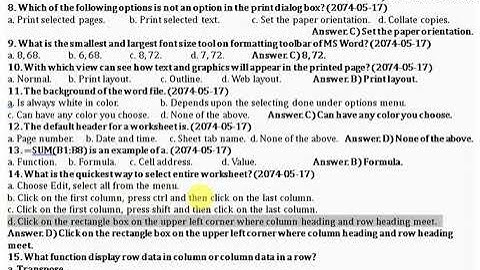 PSC, 2074-05-17, Nepal Police Constable, IT / Computer #Quiz #computeroperator #asstcomputeroperator