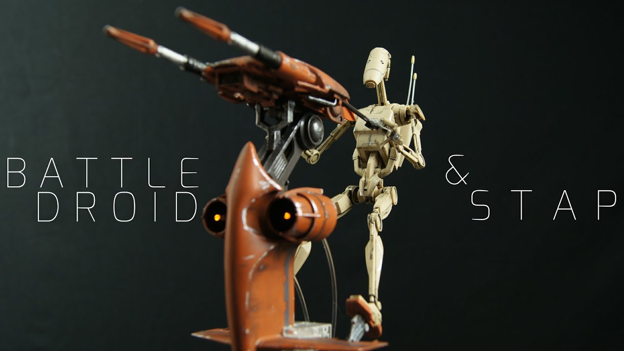 STAP and Battle Droid from Star Wars - The Phantom Menace by AMT