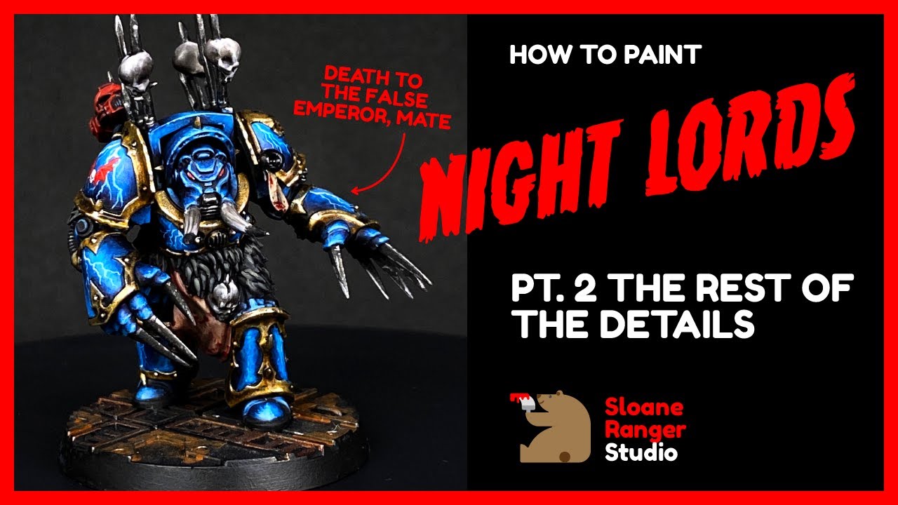 How to paint NIGHT LORDS Pt. 2 Bone, steel and the rest Miniature