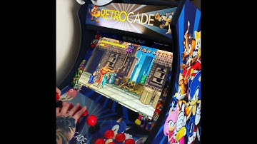 Retro Arcade Machine Playing Final Fight And R-Type