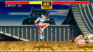 CHUN-LI ➤ Street Fighter II' Champion Edition ➤ (Hardest) ➤ 4K 60 FPS