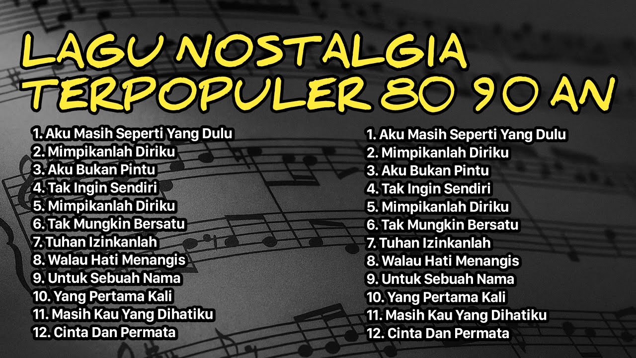TOP LAGU LAWAS INDONESIA 80 90 AN | LAGU TEMBANG KENANGAN TERINDAH - YouTube