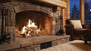 Luxury Mountain Lodge Fireplace | Peaceful Cozy Fire Ambience & Soft Relaxing Music (10 Minutes) screenshot 2
