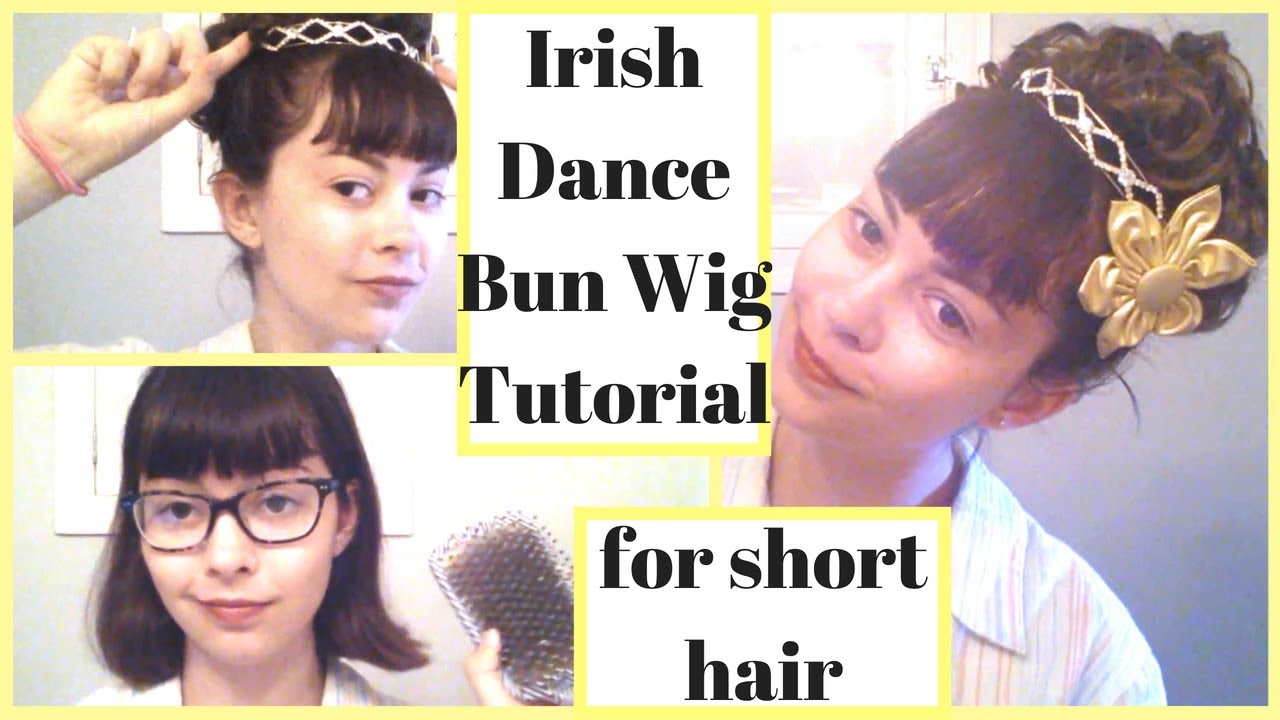 How to Put on an Irish Dancing Bun Wig (for short hair) [CC] rachel