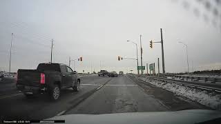 Winter driving: Nobleton Ontario via highway 11 to jane street at -23c