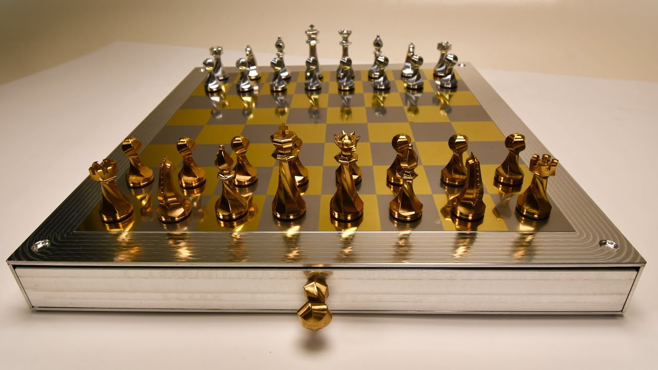 5-Axis CNC Machining a Metal Chess Set - with Circular, Hexagonal and 10x10 Chess Boards