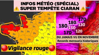 Infos Météo Tempête Ciaran - Alerte Rouge