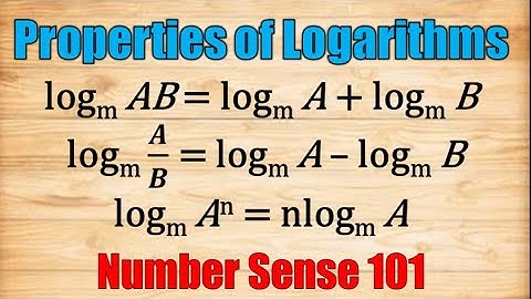 Solving Logarithmic Expressions (Properties of Logarithms) - Number Sense 101