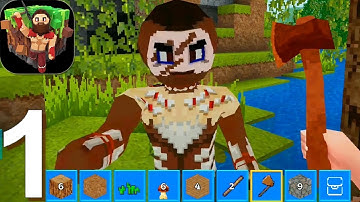 PrimalCraft: Cubes Craft & Survive Game - Gameplay Walkthrough Part 1 (Android, iOS)