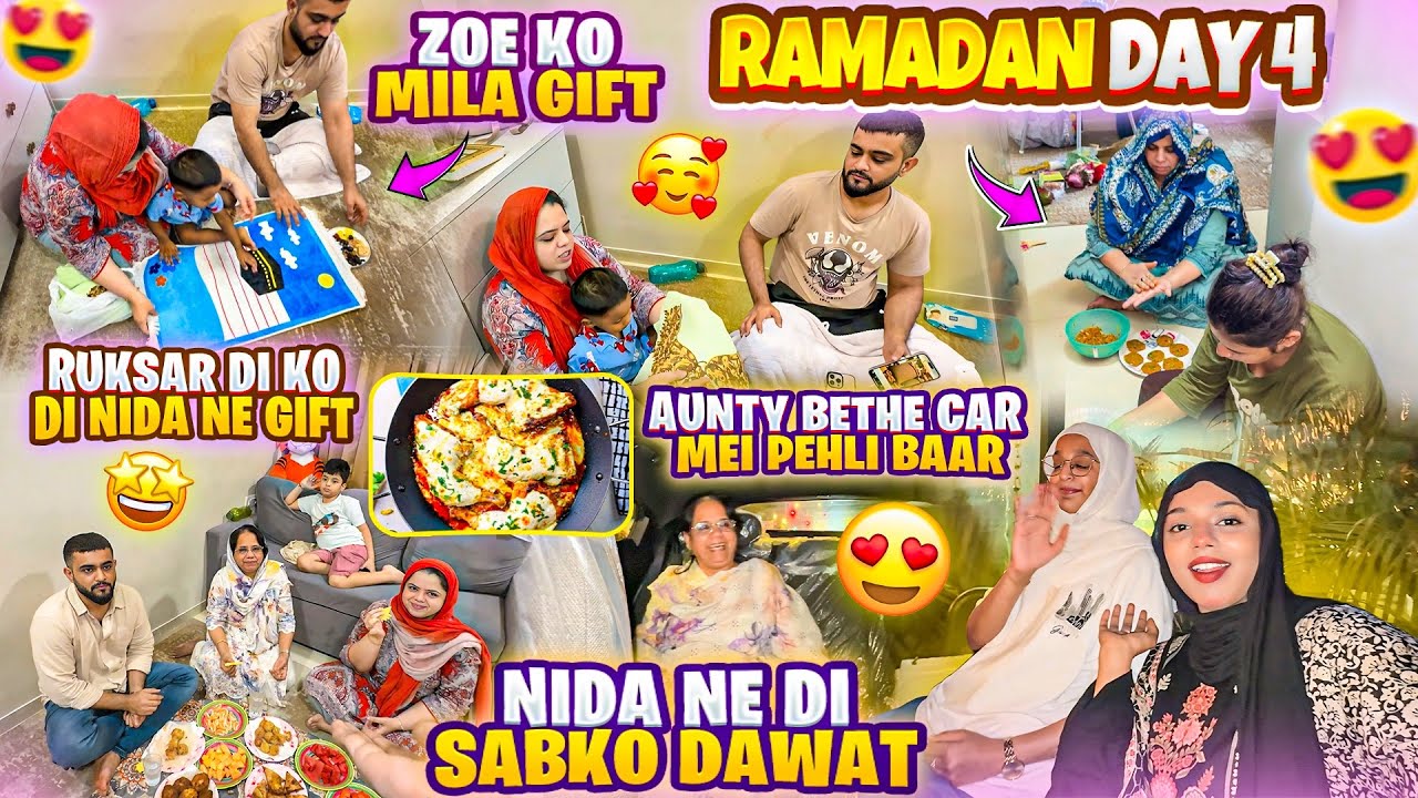 Ramadan day for| Nida Ne Di Sabko Dawat😍| Zoe Ko Mila Gift🥹| Ruksar Di Ko Di Nida Ne Gift💝| Nida✨
