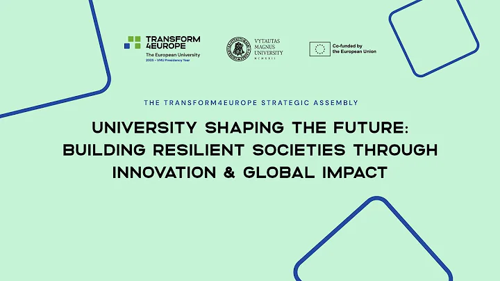 UNIVERSITIES SHAPING THE FUTURE: BUILDING RESILIENTSOCIETIES THROUGH INNOVATION AND GLOBAL IMPACT