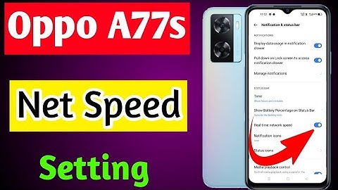 Oppo a77s me net speed show kaise kare | how to show net speed Oppo a77s