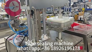 Tape Sealing Machine for Closing Plastic Box, Food Jar use Tape to Around Sealing Machine Factory