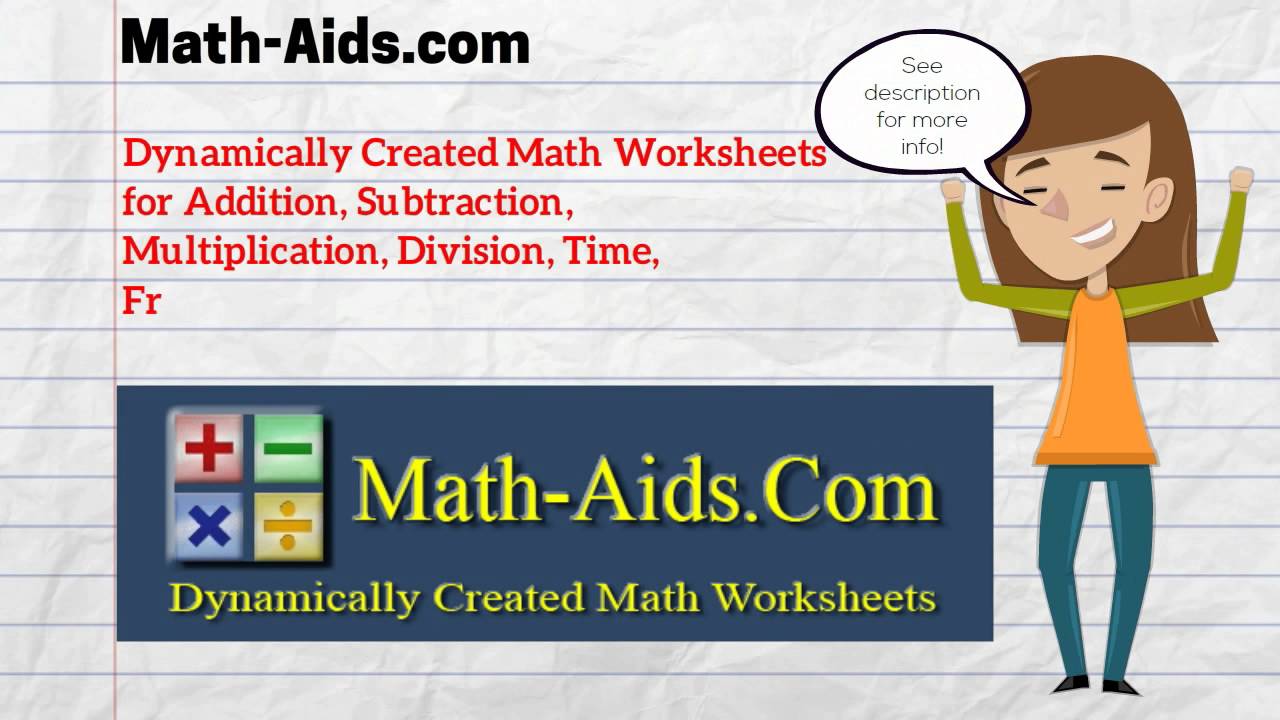 Math-Aids.com - Math Worksheets | Dynamically Created Math Worksheets