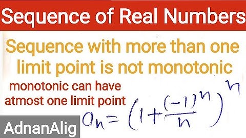 8. monotonic sequence can have atmost one limit point | sequence of Real Numbers | Real Analysis
