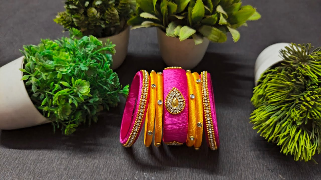 How to make multicolour silk thread bangels | silkthread bangels making | handmade jewellery  | DIY