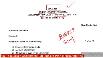BEGS 185 Solved Assignment 2023-24 | BEGS 185 Solved Assignment 2023-24 in English | BEGS 185 IGNOU