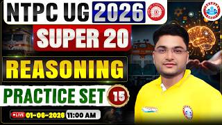 RRB NTPC Reasoning Classes | NTPC UG Super 20 Reasoning Practice Set 15 | BY Shobhit Sir