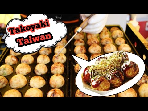 TAKOYAKI makanan khas jepang yang di jual di taiwan 