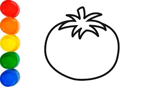 Tomate y 5 Verduras Más 🍅🥕🍋🥦🥔 Dibujos Fáciles Para Niños / FunKeep Art