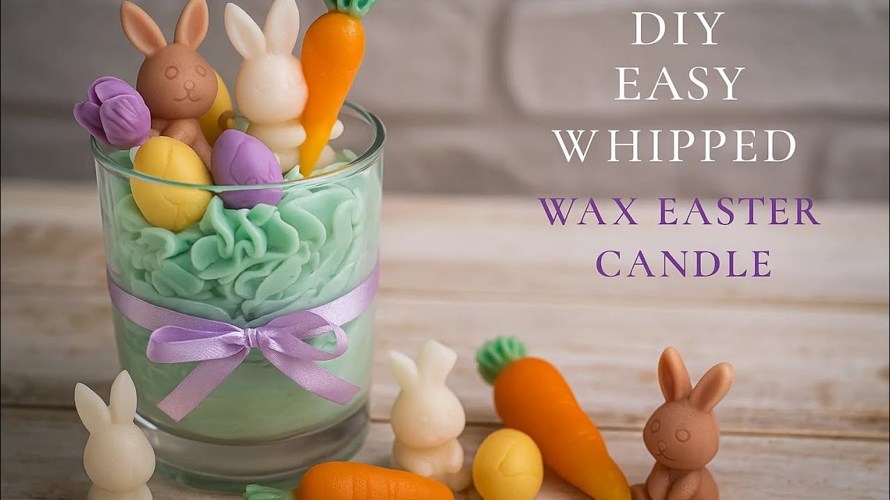DIY Easy Whipped Wax Easter Candle tutorial!