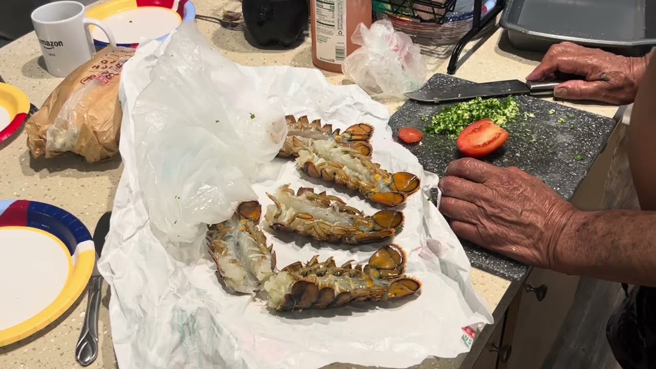 Lobster Tails For Dinner on Christmas Eve